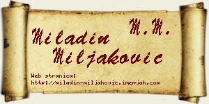 Miladin Miljaković vizit kartica